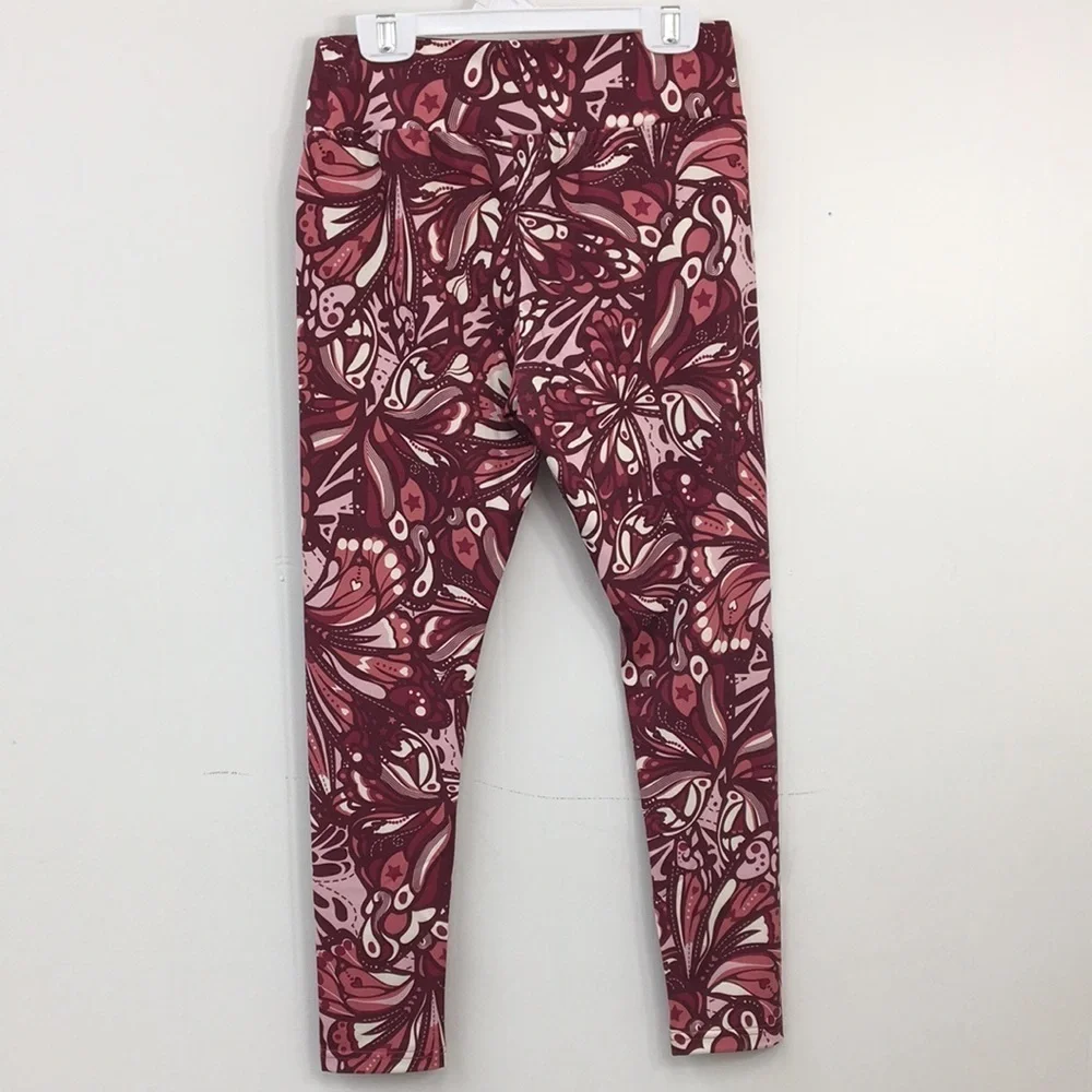 Converse All Starts Girls High Rise Paisley Pattern Exercise Pants Size L NWT